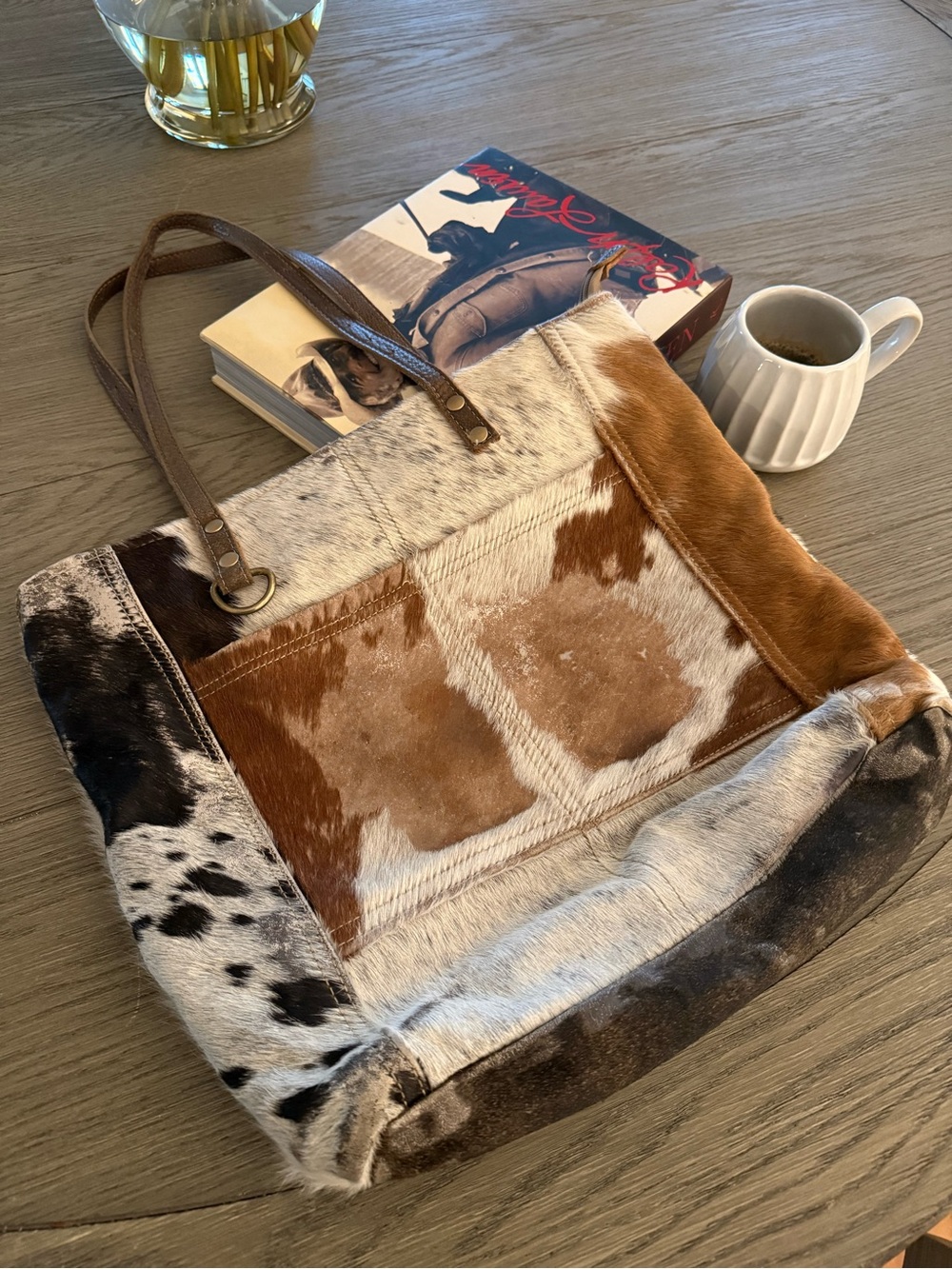 Genuine Hair-On-Hide Cowhide Tote | Western Luxe | One-of-a-Kind Pattern